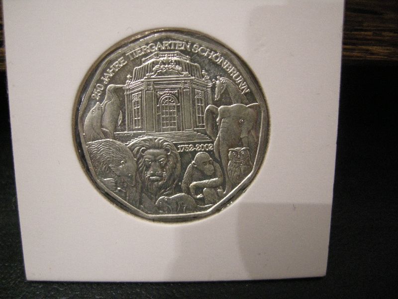 (afbeelding voor) 5 euromunt Oostenrijk 2002 UNC Schonbrun